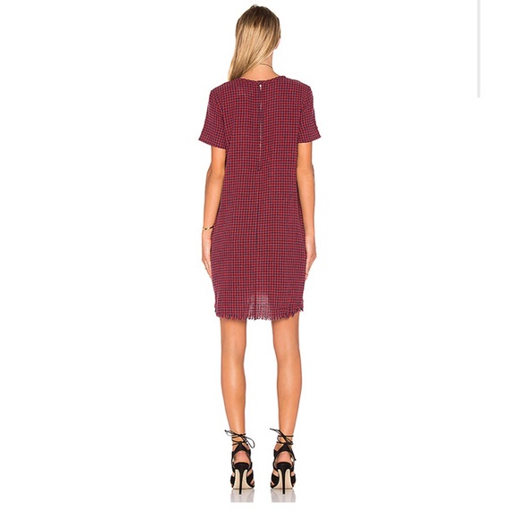 NWOT Current Elliott Fray Edge Shift Dress - Red - Picture 3 of 3